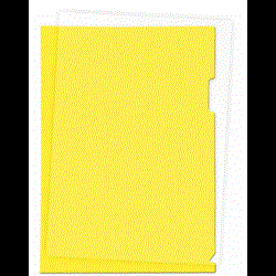 Папка-уголок A4 Attomex полупрозрачная, желтая, гладкая фактура, пластик-0.18мм  3074724