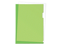 Папка-уголок A4 Attomex полупрозрачная, зеленая, гладкая фактура, пластик-0.18мм  3074727