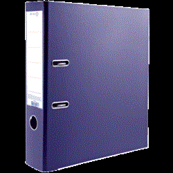 Папка-регистратор 75мм А4 Attomex синяя, РР, металл. окантовка, наварной карман  3093306