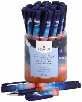 Ручка шариковая синяя LOREX SKY OF STARS.SUNSET Double Soft 0,7мм, масл.  LXOPDS-SS1 189551