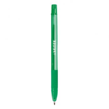 Ручка шариковая зеленая deVente  0,7мм, рез.упор, полупрозр.корпус  5073332