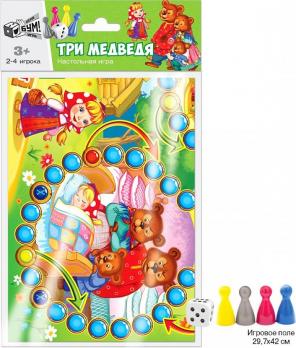 Игра-бродилка настольная Русский стиль "Три медведя"  в пакете  07117