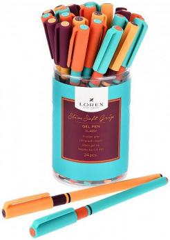 Ручка гелевая черная LOREX CLASSY Slim Soft 0,5мм, игольч. LXGPSSG-CL1 221024