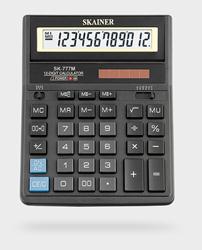 Калькулятор 12 разрядный Skainer 157x 200x32мм черный SK-777M