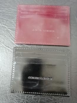 Картхолдер для банковских и дисконтных карт "Genuine leather" кожа, ассорти