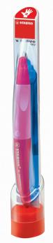 Ручка шариковая Stabilo "Easy" для правшей + 3 синих стержня, розовый корпус 6892 4-4103