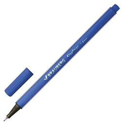 Ручка капиллярная синяя Brauberg "Aero" 0,4мм, 3-х гранная  142253