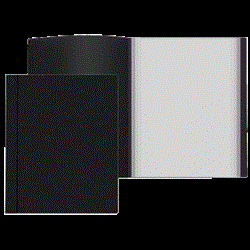 Папка А4 40 файлов Attomex "Песок" черная, пластик-0,6мм  3103404
