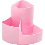 Подставка для канц.принадлежностей deVente "Combs" розовая, 3отд, пластик  4102104