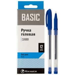 Ручка гелевая Silwerhof "Basic" 0,5 синяя, полупрозрачный корпус 016019-02