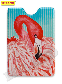 Обложка на пропуск Миленд "Нежный фламинго" ПВХ  ОП-4627