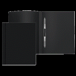 Папка с пружинным скоросшивателем А4 Attomex "Песок" черная, пластик-0,5мм  3111404